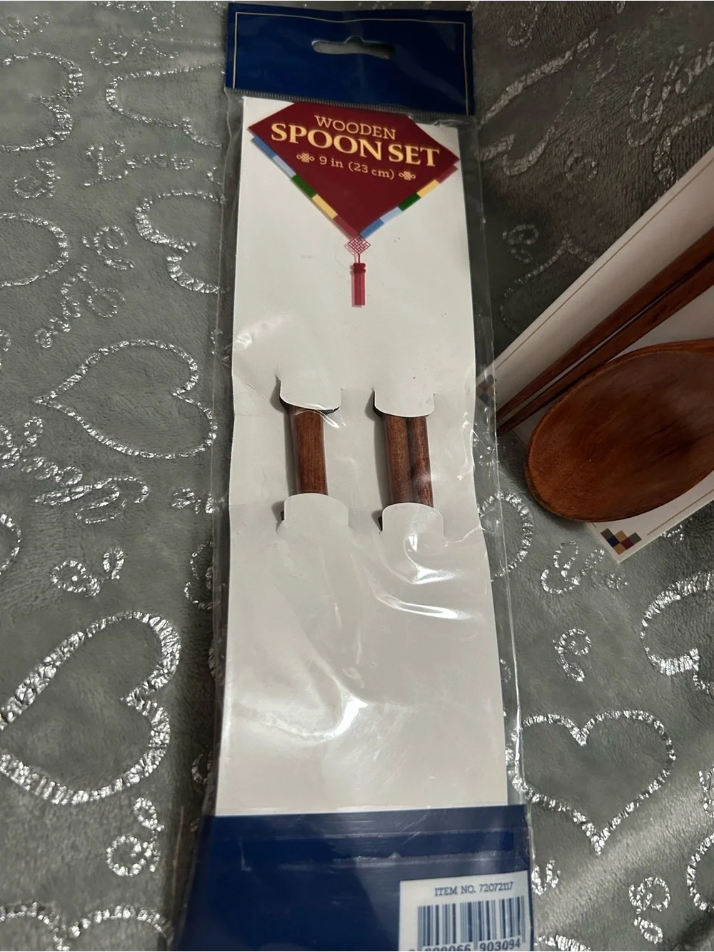 NWT Light Weight Extended Handle, Brown Wooden Spoon and Chopstick Sets (2)